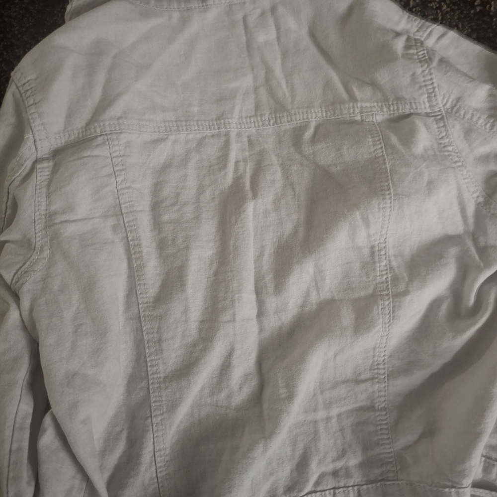 Light Weight White Denim Jacket - Picture 4 of 4